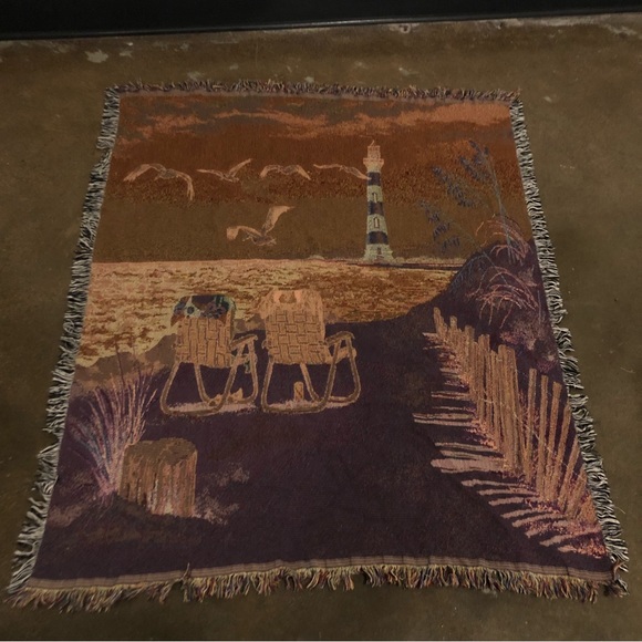 Beautiful Beach Scene Tapestry Blanket - Picture 4 of 4